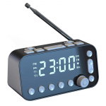 Prie lovos žadintuvas DAB/FM radijas Skaitmeninis LED laikrodis Didelis Sn Dvigubas žadintuvas Dvipusis USB radijas Miego laikmatis FM radijo laikrodis juoda
