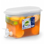 Kūrybi&scaron;kas didelės talpos &scaron;alto vandens dozatorius su čiaupu sultims, vaisinei arbatai ir gėrimams.