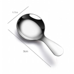 Kūrybingas nerūdijančio plieno &scaron;auk&scaron;tas trumpa rankena - ne&scaron;iojami kelioniniai stalo įrankiai ryžiams, ledams, sriubai; Mielas dizainas vaikams. Ice cream spoon-201 natūrali