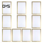 10 vnt. A3/A4/A5/A6/8K magnetinių ženklų laikiklių, montuojamų ant sienos, lipnių, nuotraukų eksponavimo rėmelių, paveikslų, dokumentų, popieriaus, plakatų, meno kūrinių, tapybos laikiklių E 10 pcs mėlyna