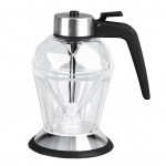 Medaus sirupo dozatorius su stovu Daugiafunkcinis medaus indas Skaidraus stiklo medaus indas su medumi semtuvu L