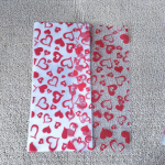 Spalvingi permatomi OPP celofaniniai saldainių mai&scaron;eliai Valentino dienai