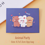 Animacinis vokas lankstomas sveikinimo atvirukas studentui, vaikų gimtadieniui, žinutei, Tanabatos prisipažinimui ir palinkėjimui