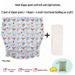 Nesandarūs, plaunami medžiaginiai sauskelnės vyresnio amžiaus žmonėms, sergantiems &scaron;lapimo nelaikymu &ndash; mink&scaron;ti ir patogūs XXL (Waist 2.5-3.4 chi, 120-200 jin)