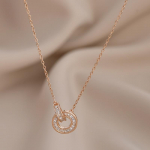 Kaklo papuo&scaron;alai moterims Korėjieti&scaron;ka mada Seksuali moteri&scaron;ka raktikaulio grandinė Juvelyriniai dirbiniai Ni&scaron;inio dizaino jausmas, dvigubas žiedas, blokuojantis karoliai