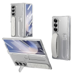 Originalus silikono rankenos telefono dėklas, skirtas Samsung Galaxy Z Fold 6 5 4 5G su stovo stiklo plėvele Z Fold6 Fold5 vyrių apsauginis dangtelis For Galaxy Z Fold 6&With Glass Film