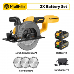 MELLWIN 6 colių 150MM belaidis be&scaron;epetėlis diskinis pjūklas rankinis daugiafunkcis elektrinis pjūklas įrankis Makita 18V baterijai 2 Battery EU Plug