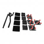 Baldų pervežimo rinkinys 600 kg keliamoji galia Sunkiųjų baldų vežimėlių rinkinys su 5 universaliais ratukais juoda