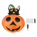 Pripučiamos moliūgų dekoracijos 51,2 colio 210T poliesteris IP44 atsparumas vandeniui LED ap&scaron;vietimas Pripučiamas