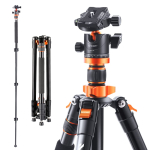 Concept Kamera 2m 360 laipsnių panoraminė svirtis Greito atleidimo plok&scaron;telė Atbulinė Pagaminta i&scaron; aliuminio Komplekte saugojimo Maksimali apkrovos talpa 8 kg K&F Trikojis, Monopodas, juoda