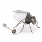 Prabangus bičių medaus indelis medaus laikymo indelis dekoratyvinis ornamentas bičių prieskonių indelis sidabras