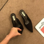 Pavasarinės smailios nosies mulės, madingos leopardo ra&scaron;to moteri&scaron;kos &scaron;lepetės, laisvalaikio moteri&scaron;ki batai, žemi kulniukai, eleganti&scaron;kos moteri&scaron;kos lauko &scaron;lepetės 35