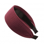 Elastingas plaukų lankelis, praplatintas dizainas, lengvas galvos lankelis, neslystantys dantukai, korėjieti&scaron;ko stiliaus, lankstoma plaukų juosta, plaukų aksesuaras vyno raudonos spalvos