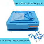 Rankinė kapsulių pildymo plok&scaron;telė su 100 skylių 0 dydžio kapsulėms Blue Basic Version 0# Capsule Plate