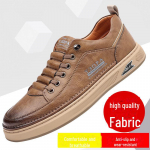 2024 m. pavasario vyri&scaron;ki laisvalaikio sportbačiai su mink&scaron;tu padu i&scaron; karvės odos - balti 41