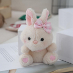 Mielas animacinis zuikutis lėlė raktų pakabukas Kawaii zuikučio raktų pakabukas pakabukas Juokingas imituotas gyvūnų raktų pakabukas Kuprinės dekoracija Dovana