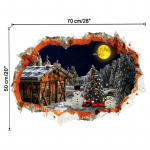 3D Linksmų Kalėdų sienų lipdukai Kalėdų Kalėdų Senelio Elnio rogių dekoravimo lipdukai svetainės miegamojo tapetai Dovanos 2