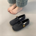 Mao Mao batai moterims dėvi pedalinius vienus batus moterims pavasarį ir rudenį nauji prancūzi&scaron;ki vakaro vėjo fėjos baleto plok&scaron;čiapadžiai Mary Jane batai 40 tamsiai pilka spalva