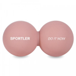 Pasirinkite 1 i&scaron; 5 Sportler silikoninių dvigubų masažinių kamuoliukų Shiny pink