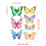 Lipnūs drugelių animacinių filmukų sienų lipdukai namų dekoravimui, vaikų kambario sienos fonas, &bdquo;pasidaryk pats&ldquo; klijavimas 22 *30cm