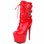 Seksualūs platforminiai aulinukai moterims Prabangūs juodi auksiniai sidabriniai trumpi aulinukai Auk&scaron;takulniai vakarėliams &scaron;okių batai Dydis moterims 45 2025 Žiema 38 raudona