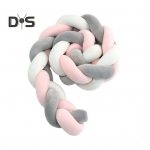 Mazgas Kamuolys Pagalvė Pinti Lovelės Bamperiai Europieti&scaron;kas Mezgimas Kūdikių Lovelės Apsauga Mink&scaron;ta Pūkuota Apvali Dekoratyvinė Pagalvė Miegamajam Sofai Ku&scaron;etei 2M mėlyna/pilka