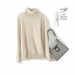 Moteri&scaron;kas storas ka&scaron;myro golfas - Auk&scaron;tas kaklas, laisvas kirpimas, ilgomis rankovėmis, vienspalvis, puikiai tinka rudeniui ir žiemai. Small