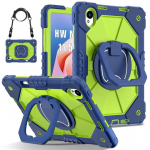 Huawei MatePad 11.5 S. 360&deg; besisukantis rankenos stovas, tvirtas apsauginis stovas, TPU + PC, 3in1, smūgiams atsparus plan&scaron;etinių kompiuterių dėklas Huawei MatePad 11.5 S tamsiai mėlyna spalva