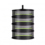 60CM 2/4/6/8 sluoksnių žolelių džiovinimo tinklelis su S formos kabliuku, sulankstomas augalų džiovinimo krep&scaron;ys su užtrauktuku, didelio patvarumo, skirtas kabinti viduje ir lauke, tinklelis džiovinimui Four Layer