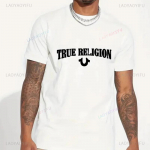 Personalizuoti grafičiai True Religion spaudas mar&scaron;kinėliai Unisex O formos kaklas Kvėpuojantys Patogūs Vasaros Kasdieniai Mada Vėdinantys Unikalūs Vir&scaron;utiniai drabužiai Unisex L