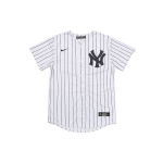 Nike New York Yankees Klasikinis Logotipo Ra&scaron;tas Raidės Vertikali Juostelė Siuvinėtas Juodas Etiketė V formos i&scaron;kirptė Trumpomis rankovėmis Mar&scaron;kinėliai Vaikams Baltas 3Z3B7ZWAB-NYY S