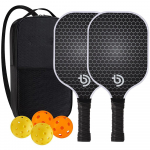 Pickleball Raketės Neslystanti Rankena Grafito Pavir&scaron;ius Ne&scaron;iojamas Lauko Sporto Raketės Rinkinys