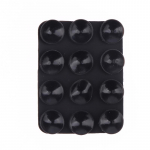Fixture siurbimo puodeliu paremtas lipnus silikoninis guminis siurbimo padas Fiksuotas pagalvėlės pagrindu pagamintas silikoninis siurbimo padėklas mobiliajam telefonui juoda
