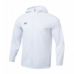 Under Armour vienspalvis logotipas su užtrauktuku su gobtuvu vėjo striukė Unisex striukės Balta 24600410-100 L