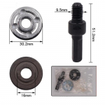 Elektrinio grąžto konvertavimo kampinio &scaron;lifuoklio jungiamasis strypas pjovimo diskui, poliravimo ratui, metalams, rankenos laikiklio adapteris B