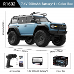 HB R1601 RC Automobilis 1:16 2.4G 4WD Visureigio Nuotolinio Valdymo Automobiliai su LED Vik&scaron;riniais Sunkvežimiais Laipiojančio Transporto priemonės Modelio Žaislai Vaikams Suaugusiems juoda