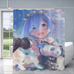 Anime personažo du&scaron;o užuolaida, vandeniui atspari ir pelėsiui atspari vonios užuolaida su fantazijos dizainu anime gerbėjų vonios kambario dekorui 180X180cm