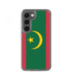 Coque T&eacute;l&eacute;phone &ndash; Samsung &ndash; Galaxy S23 Plus &ndash; Drapeau de la Mauritanie &ndash; Souple &ndash; įvairiaspalvis