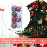 8 Christmas Ball Decorations 6 cm Baubles for Festive Gatherings and Anniversaries Red Green