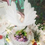Angel Wings Cake Toppers Vestuvių Cupcake Cake Vėliavos Vakarėlio dekoravimas Su gimtadieniu