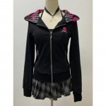 2KWEIRD Y2k Punk Hoodies Moterims Vintažiniai Esteti&scaron;ki Grunge Užtraukiami Džemperiai Gatvės Stiliaus Liekni Vir&scaron;utiniai Drabužiai Moteri&scaron;ki Gotikiniai &Scaron;varkai S juoda