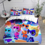 Super Katytės Kittydale Patalynės Komplektas Animacinis Katės Lova Reikmenų Rinkinys Vaikams Antklodės Užvalkalas Lovos Antklodės Komplektas Patalynė Gimtadienio Dovanos 135x200cm