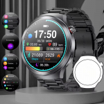 2025 Naujas EKG I&scaron;manusis Laikrodis Vyrams 1,73 AMOLED Ekranas Emocijų Aptikimas Nuovargio Stebėjimo Laikrodžiai NFC Prieigos Kontrolė I&scaron;manusis Laikrodis black steel