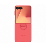 Originalus Samsung Galaxy Z Flip7 silikoninis dėklas su žiedu, &scaron;velnus apsauginis galinis dangtelis Galaxy Z Flip 7, smūgiams atsparus dėklas