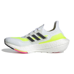 adidas UltraBoost 21 J Balti Saulės Geltonumo Vaikų Sportbačiai Debesies Baltumo Pagrindinės Juodos Spalvos FZ2929 36