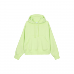 Nike Fleece Hoody Megztinis su gobtuvu Laisvas džemperis Moteri&scaron;ki vir&scaron;utiniai drabužiai &Scaron;viesiai citrinų geltonos spalvos DQ5859-736 L