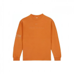 Nike Nocta Bendradarbiavimas FW23 Spausdinti apvalios apykaklės ilgomis rankovėmis mar&scaron;kinėliai Unisex Vir&scaron;utiniai drabužiai Oranžiniai FQ6557-818 M