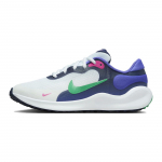 Nike Revolution 7 GS Vidurnakčio mėlyna Stadiono žalia Vaikų sportbačiai Balti Persi&scaron;kojo violetinio FB7689-101 32