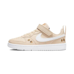 Nike Court Borough Low Recraft SE PS Siuvinėti gėlių ra&scaron;to vaiki&scaron;ki sportbačiai Smėlio spalvos Smėlio spalvos Sietas FZ3135-100 29.5