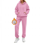 Moteri&scaron;ki 2 dalių komplektai su gobtuvu, megztinio kostiumo komplektai, dideli megztiniai Baggy Fall Fashion sportiniai kelnės su ki&scaron;enėmis XXL chaki